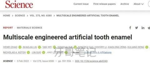 北大口腔邓旭亮教授团队人工牙釉质研究取得新突破